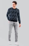 Men's Grey Slim Fit Motionflex Jeans | Enorsia