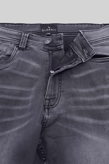 Men's Grey Slim Fit Motionflex Jeans | Enorsia