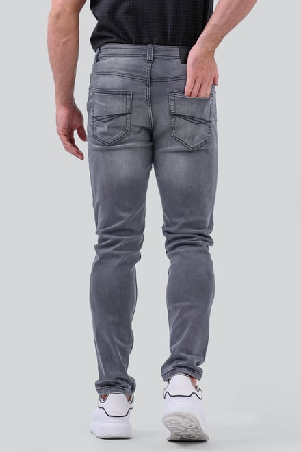 Men's Grey Slim Fit Motionflex Jeans | Enorsia