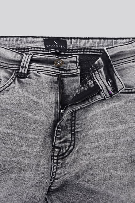 Men's Grey Slim Fit Motionflex Jeans | Enorsia