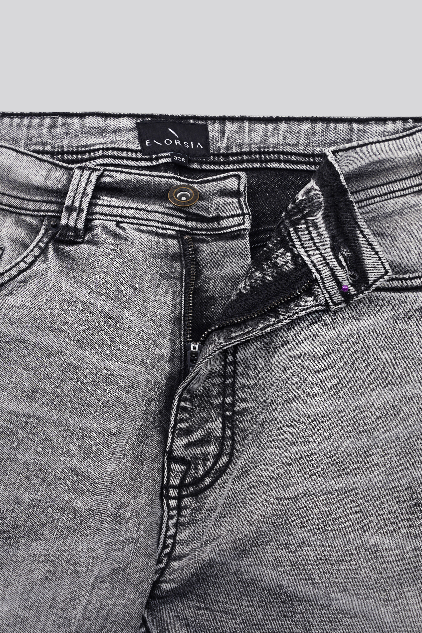 Men's Grey Slim Fit Motionflex Jeans | Enorsia