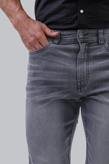 Men's Grey Slim Fit Motionflex Jeans | Enorsia