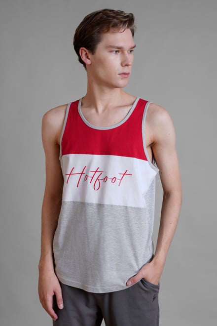 Colour Block Hot Foot Printed Vest