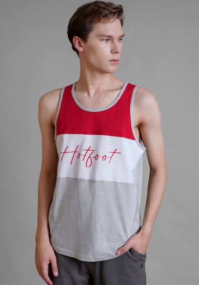 Colour Block Hot Foot Printed Vest