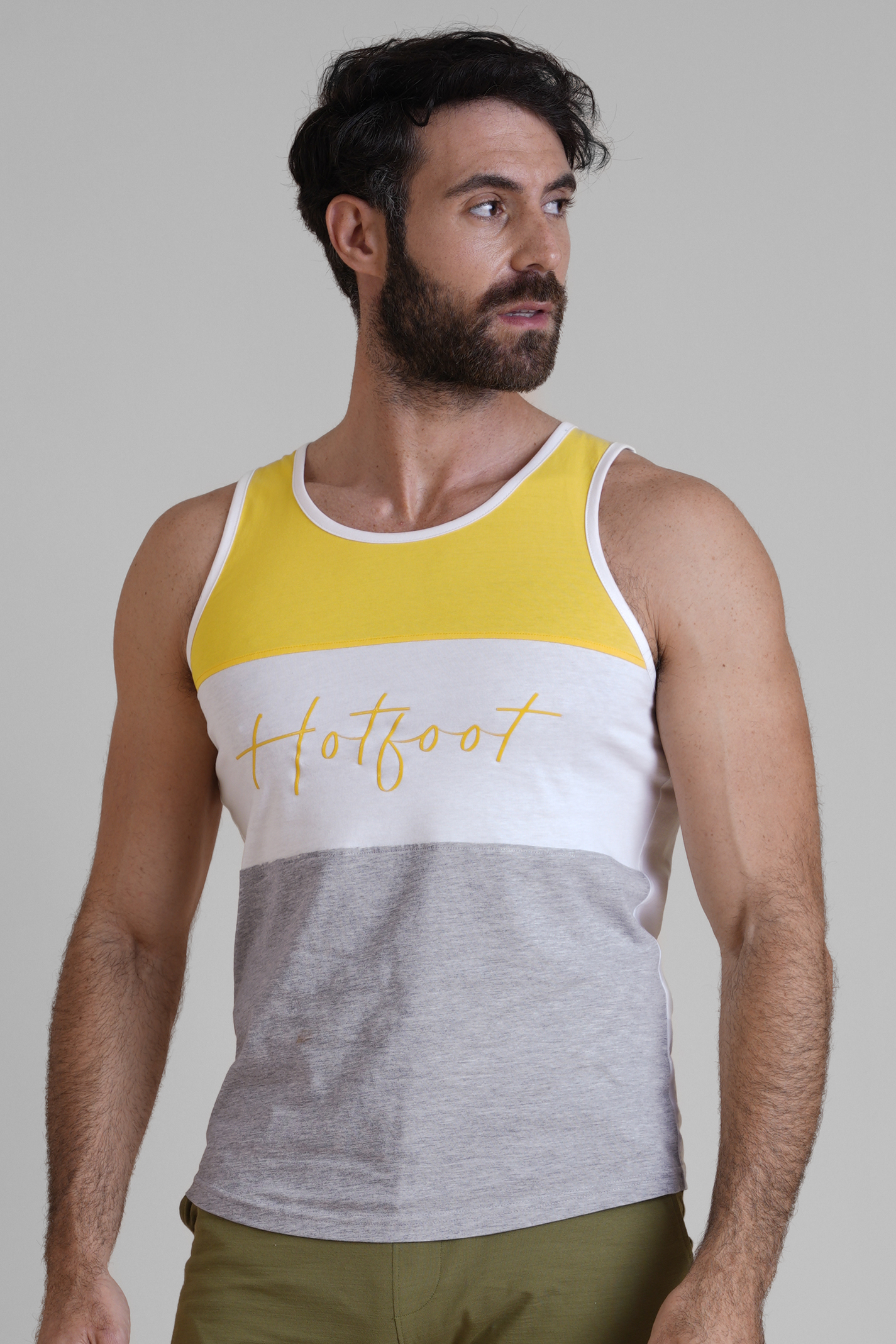 Colour Block Hot Foot Printed Vest