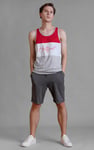 Colour Block Hot Foot Printed Vest