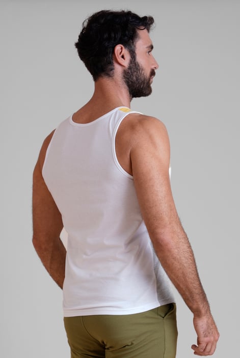 Yellow/White/Grey Colour Block Hot Foot Printed Vest