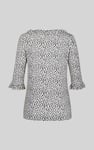 Women's Polka Dot  Prints  Frill Neck Jersey Blouse