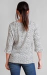 Women's Polka Dot  Prints  Frill Neck Jersey Blouse