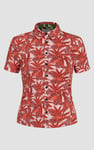 Leaf Printed Semi Crop Shirts