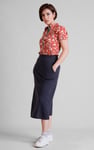 Leaf Printed Semi Crop Shirts