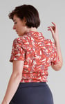 Leaf Printed Semi Crop Shirts