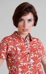 Leaf Printed Semi Crop Shirts