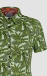 Leaf Printed Semi Crop Shirts