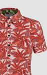 Leaf Printed Semi Crop Shirts