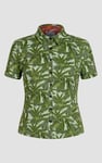 Leaf Printed Semi Crop Shirts