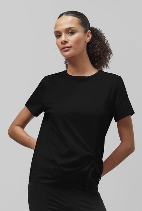 Off-white Ruched Front T-Shirt