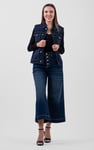 Womens Sleeveless Button Up Denim Jacket