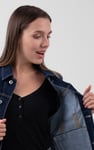 Womens Sleeveless Button Up Denim Jacket