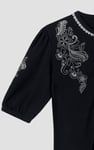 Lace Trimmed Puff Sleeve Tops