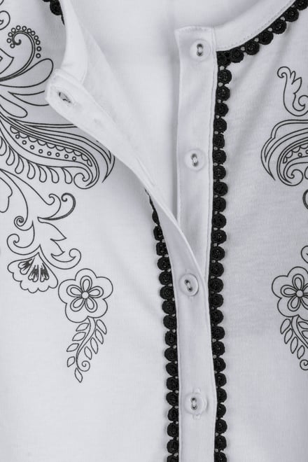 Lace Trimmed Puff Sleeve Tops