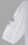 Lace Trimmed Puff Sleeve Tops