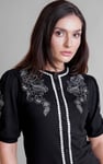 Lace Trimmed Puff Sleeve Tops
