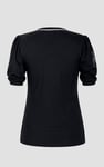 Lace Trimmed Puff Sleeve Tops