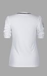 Lace Trimmed Puff Sleeve Tops