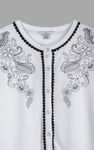 Lace Trimmed Puff Sleeve Tops