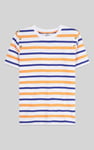 Womens Button Details Stripe T-Shirt