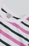 Womens Button Details Stripe T-Shirt