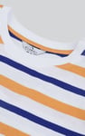 Womens Button Details Stripe T-Shirt