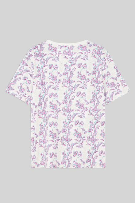 Crayon Leaf Printed T-Shirt