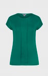 Boat Neck Front Lace Trim Tops