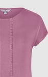 Boat Neck Front Lace Trim Tops