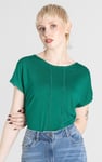 Boat Neck Front Lace Trim Tops