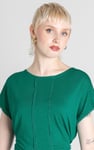 Boat Neck Front Lace Trim Tops