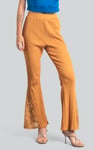 High Waisted Lace Insert Flare Leggings