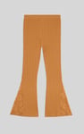 High Waisted Lace Insert Flare Leggings