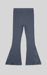 High Waisted Lace Insert Flare Leggings