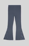 High Waisted Lace Insert Flare Leggings