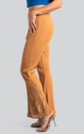 High Waisted Lace Insert Flare Leggings