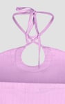 Halter Neck Ribbed Cami Vest Top