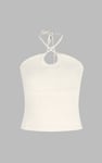 Halter Neck Ribbed Cami Vest Top