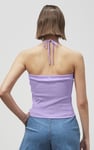 Halter Neck Ribbed Cami Vest Top