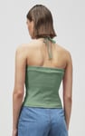 Halter Neck Ribbed Cami Vest Top