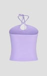 Halter Neck Ribbed Cami Vest Top
