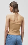 Halter Neck Ribbed Cami Vest Top