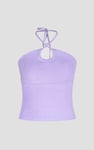 Halter Neck Ribbed Cami Vest Top